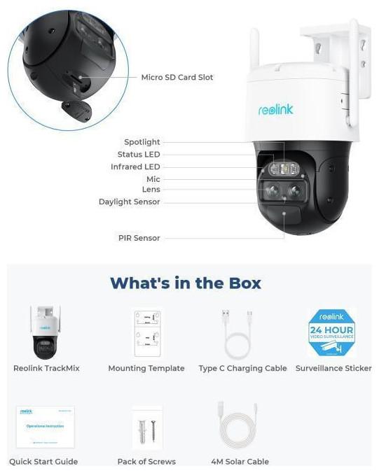 Actual product image Reolink Trackmix Series W760-4K 8MP (3840 x 2160 pixels)