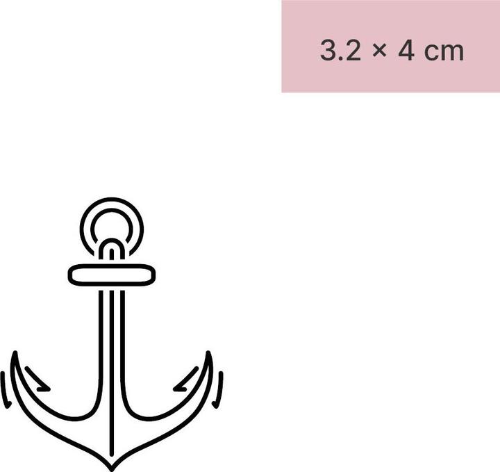 minink Tatuaggio temporaneo - Ancora di una nave