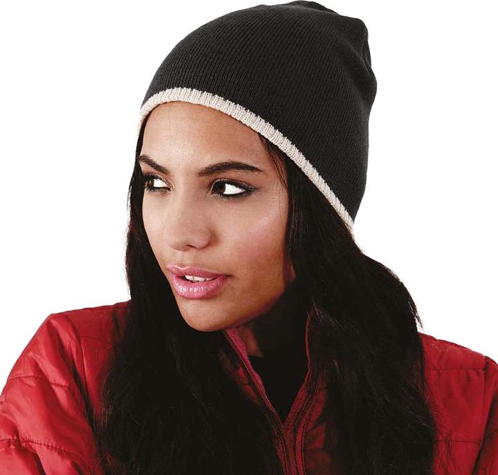 Immagine prodotto Beechfield Beanie Hat Cappello a maglia con tesa a contrasto (Taglia unica)