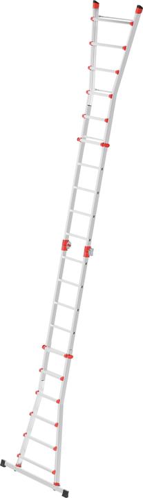 Produktbild Hailo M80, Aluminium-Multifunktionsleiter, 4x6 Sprossen (Teleskopleiter, 566 cm)
