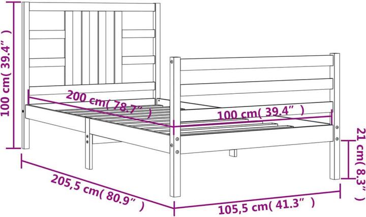 Produktbild vidaXL Kaolin (100 x 200 cm)