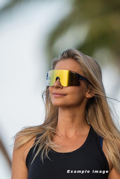 Actual product image MGA Tifosi track white black lenses (15.4% smoke, 41.4% AC red, 95.6% clear) (new)