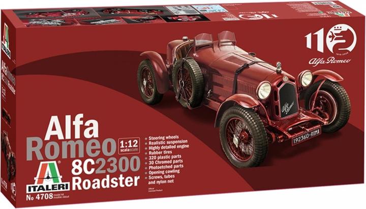 Actual product image Italeri 1:12 Alfa Romeo 8C/2300 1931 33