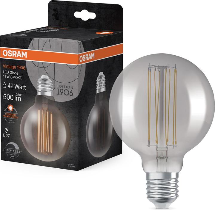 Immagine prodotto Osram Globo a filamento vintage 1906 Led Classic Slim (E27, 11 W, 500 lm, 1 x, G)