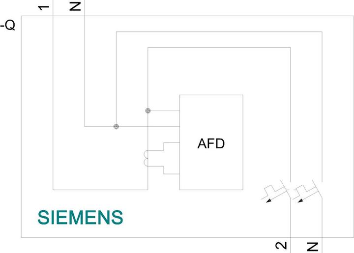 Actual product image Siemens Fire protection switchLS Kombi B0 2pol 230V