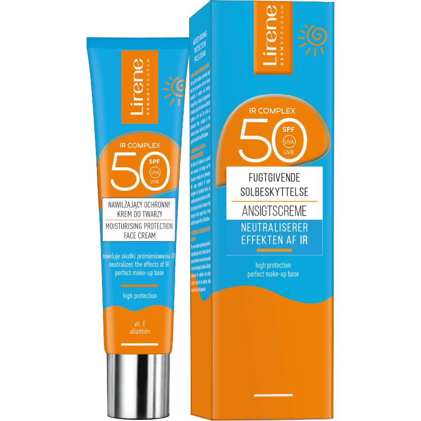 Lirene , Sonnencreme, Sun Moisturizing Protective Face Cream Spf50 40Ml (Sonnencreme Gesicht, Spf 50, 40 Ml)