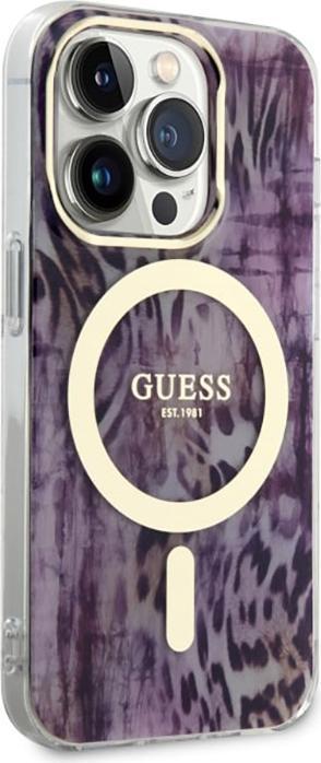 Produktbild Guess GUHMP14XHLEOPWP iPhone 14 Pro Max 6.7" ró?owy/pink hardcase Leopard MagSafe (Apple iPhone 14 Pro Max)