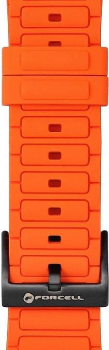Actual product image Forcell Strap F-DESIGN FA06 silicone strap for APPLE Watch 42 / 44 / 45 / 49 mm orange (Silicone)
