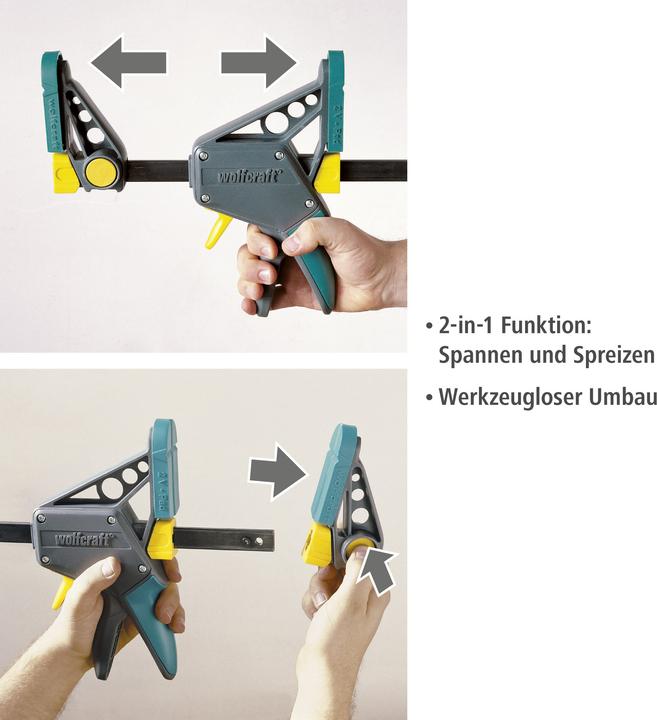Actual product image wolfcraft 1 EHZ - One-handed clamp PRO 100/915mm (915 mm)