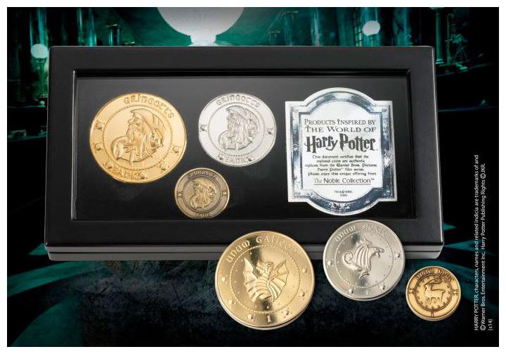 Noble Collection Harry Potter Replik Gringotts Bank Muenzen Set