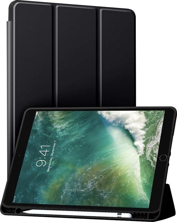 Techsuit - Flex Trifold (with Pencil Holder) - iPad Air 10.5 2019 / Pro 10.5 2017 - Black (Apple iPad Air 2019, Apple iPad Pro 10.5 2017)