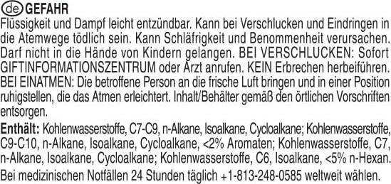 Nutritional values and ingredients Zippo Lighter fluid