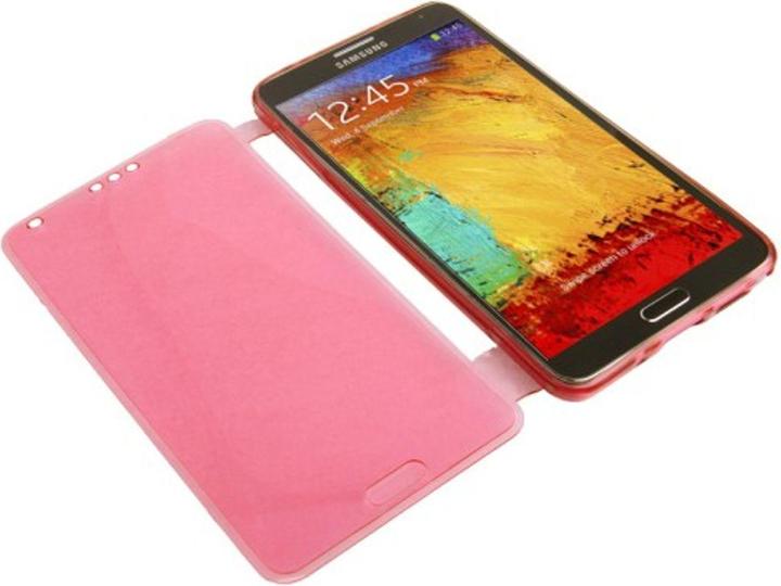 Produktbild König Design Handyhülle Flip Quer für Handy Samsung Galaxy Note 3 Rot (Samsung Galaxy Note 3)