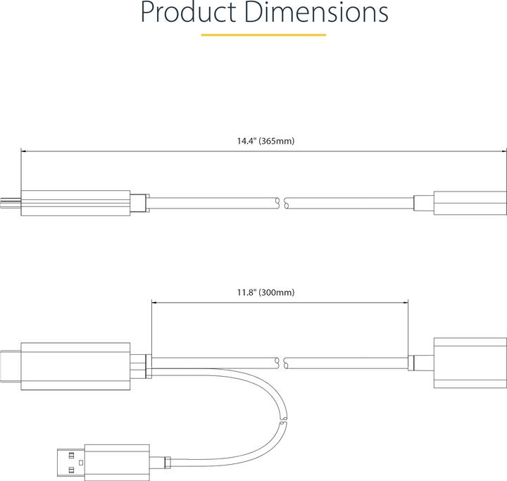 Image du produit StarTech com 1ft (30cm) HDMI to DisplayPort Adapter Cable, Active 4K 60Hz HDMI 2.0 to DP 1.2 Convert (0.30 m)