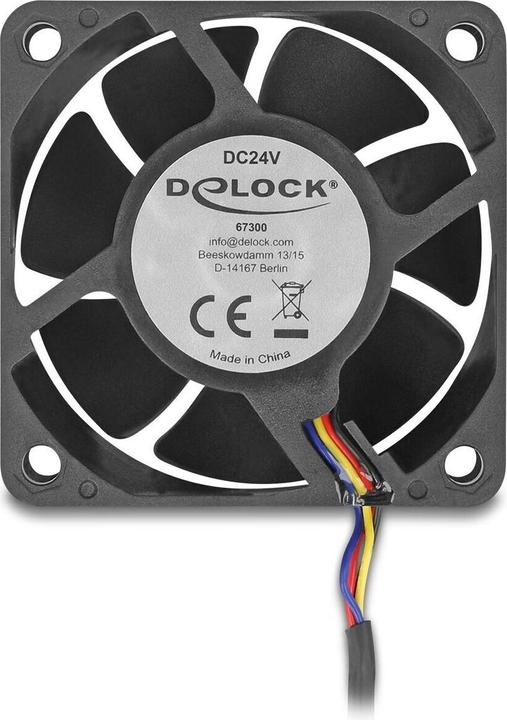 Produktbild Delock Axiallüfter 24 V DC, 60 x 60 x 25 mm schwarz (60 mm, 1x)