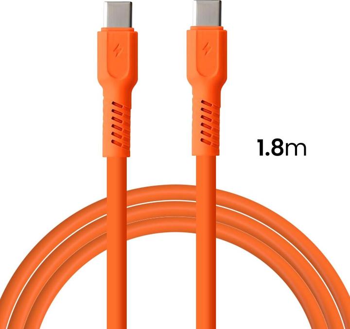 Produktbild Forever COLORUM Kabel USB-C - USB-C 1,8m 3A CK60-CC-10 xOrange (1.80 m, USB 3.2 Gen 1, 60 W)