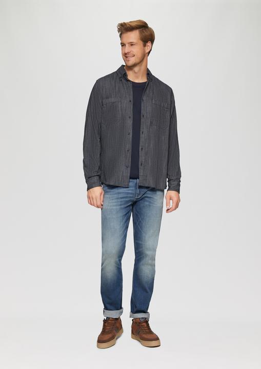 Produktbild S.Oliver Hemd Regular Fit: Strukturiertes Hemd mit Fischgratmuster (L)