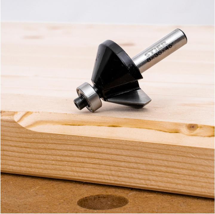 Immagine prodotto Stier Set di frese bordatrici e rifilatrici 6 pezzi 8 mm per fresatura verticale