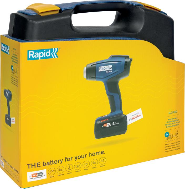 Produktbild Rapid RX1000 Akku-Heissluftpistole 18V im Koffer inkl Akku und Ladegerät
