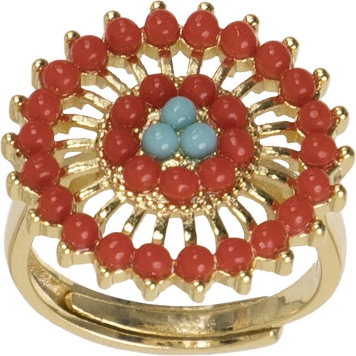 Actual product image Uzurii The Ring Amazon Flower Red (One size, 925 Silver)