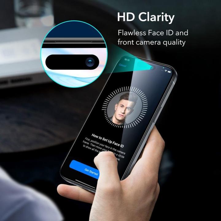 Actual product image ESR Tempered Glass Armorite Iphone 15 Plus Black (1 pcs., Apple iPhone 15 Plus)