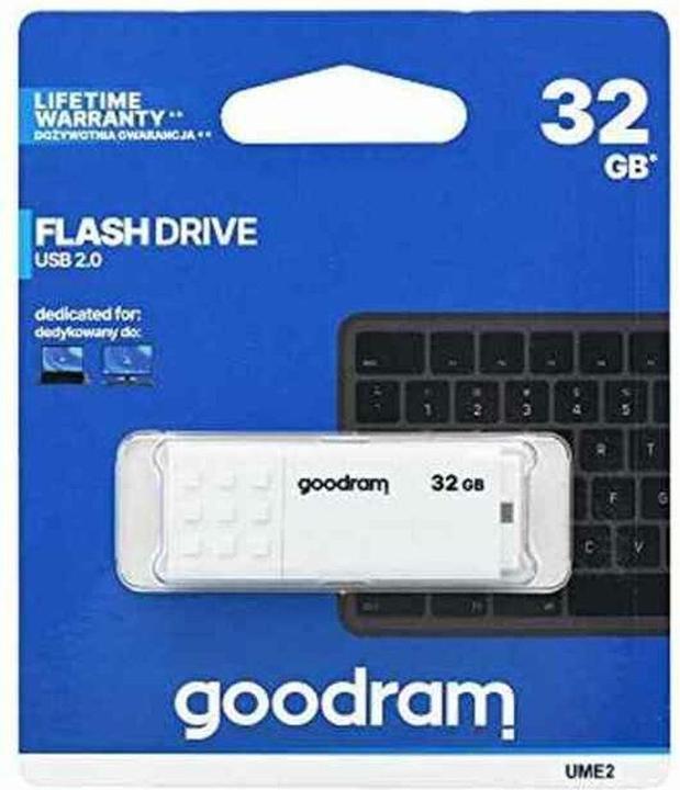 Actual product image Goodram UME2 UME2-0320W0R11 Pendrive (32 GB, USB 2.0, white) (32 GB, USB-A)