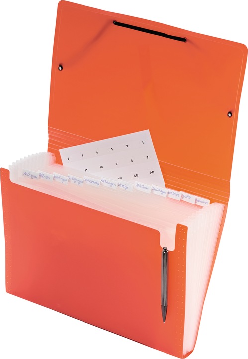 Produktbild Kolma Fächermappe Easy A4 medium 12 Tabs orange (A4, 1 x)