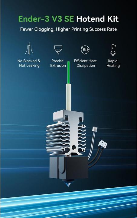 Actual product image Creality Heating element Ender 3V3 SE heating block set (Blast pipe)