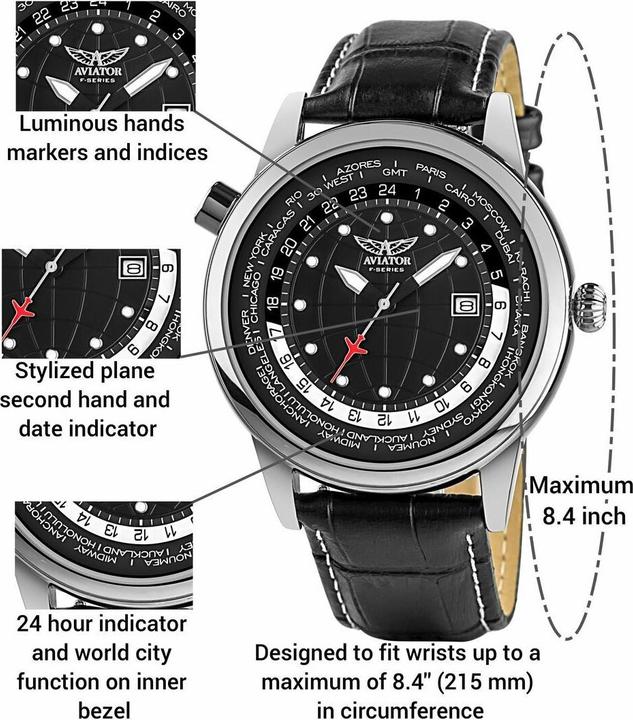 Actual product image Aviator Herrenuhr AVW6975G354 (Ø 45 mm) (45 mm)