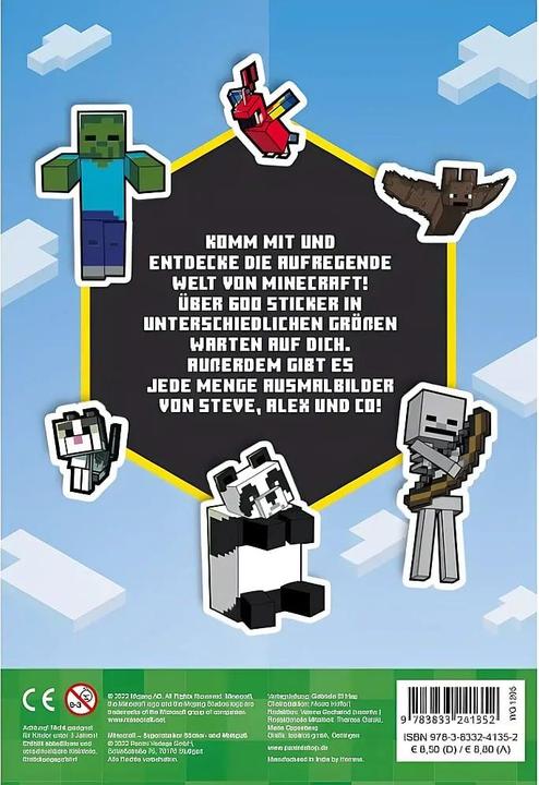 Produktbild Minecraft Sticker- und Malspass