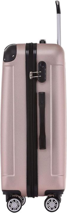 Actual product image Beibye Twin Wheels 3pcs Travel Case Pink Gold Colours