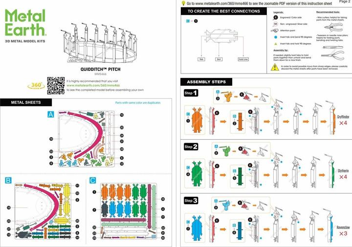 Produktbild Metal Earth Harry Potter Quidditch Pitch