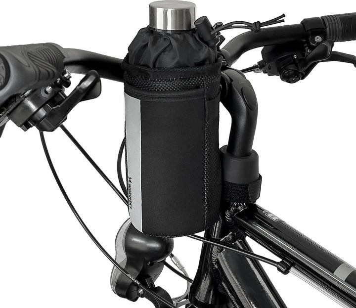 Actual product image Wozinsky thermal water bottle bag for bike or scooter 1l black (WBB29BK) (1 l)