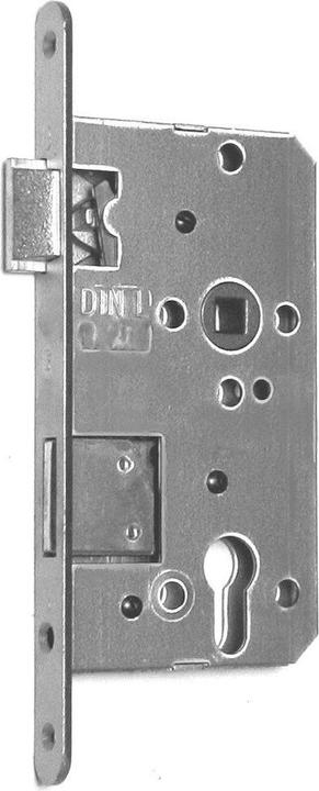 Actual product image Bever Corridor mortise lock, left, PZ72, TGL, butt, forend silver lacquered