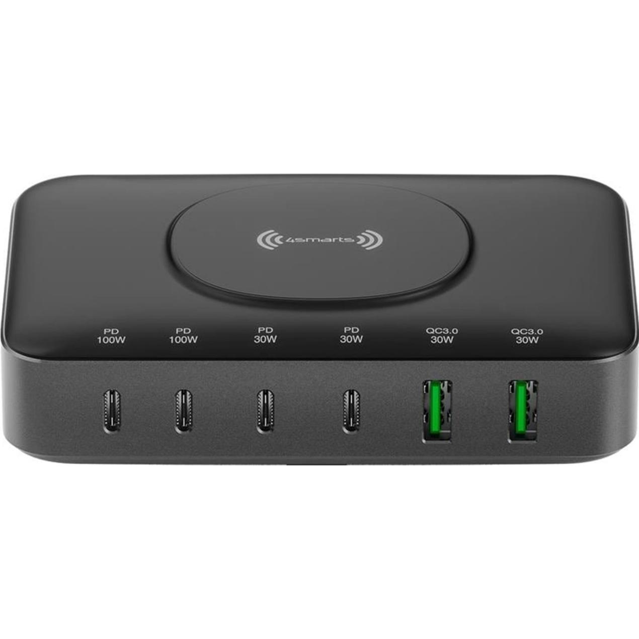 4smarts 7in1 (100 W), Caricatore USB, Nero, Grigio