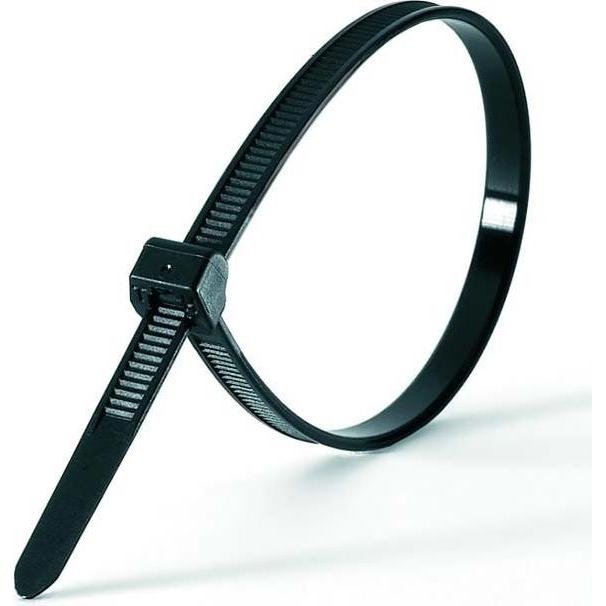 HellermannTyton, Kabelbinder, Kabelbinder schwarz 385 mm x 4.6 mm, 118-05900 (Kunststoffkabelbinder, 384 mm, 100 Stk.)