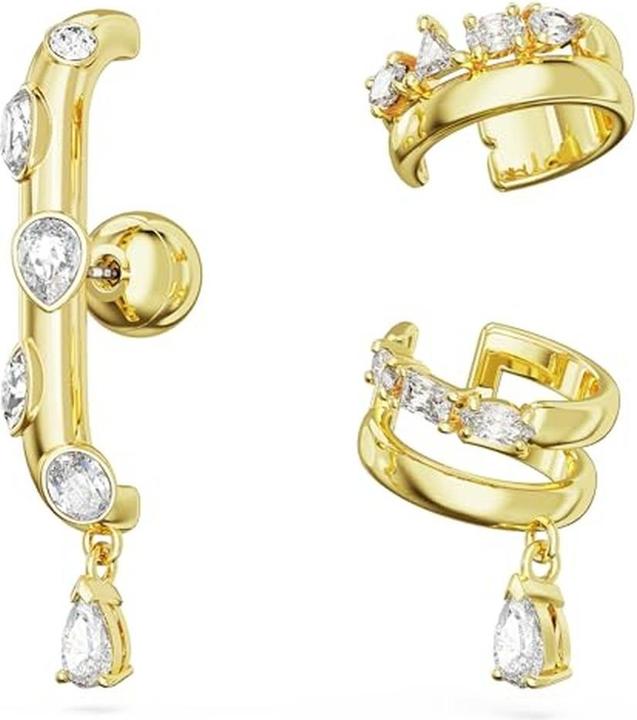 Produktbild Swarovski Dextera Ohrspange Set Verschiedene Schliffe Weiss Gold (Swarovski Metall)