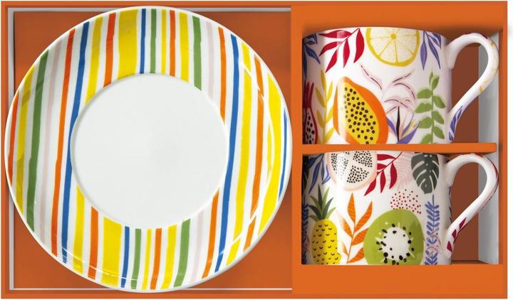 Produktbild Easy Life Coffee Mania 2er Kaffeetasse m. Untert. GB "Tutti Frutti", 2 (240 ml, 2 x)