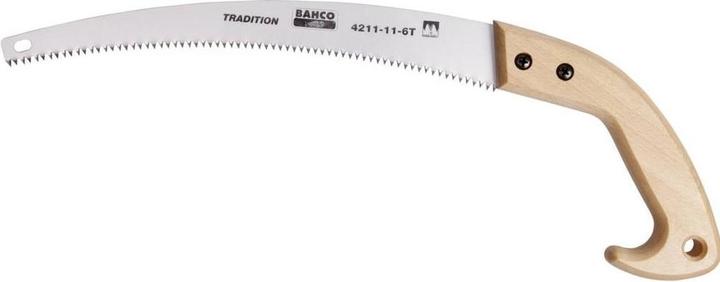 Bahco Astsäge mit gehärteten Zahnspitzen und Holzgriff, 6 ZpZ, 14"