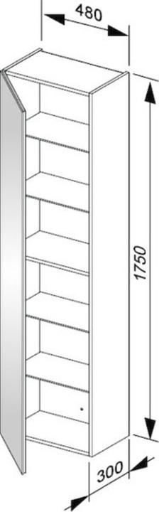 Immagine prodotto Keuco Armadio alto X-LINE 480x1750x300mm, battuta a sinistra cashmere