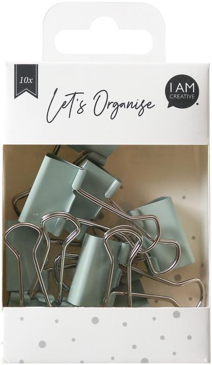 Image du produit I Am Creative Pinces à dossiers Binder clips vert clair 25mm 10pcs (10x)