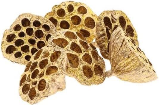 Produktbild HBX Streudeko - Lotus - gold mit Glitzer - ca. 8-10cm - 6 Stück