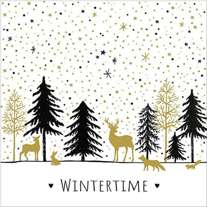 Braun + Company Weihnachtsservietten Modern Wintertime Mehrfarbig, 20 (20 x, 33 x 33 cm)