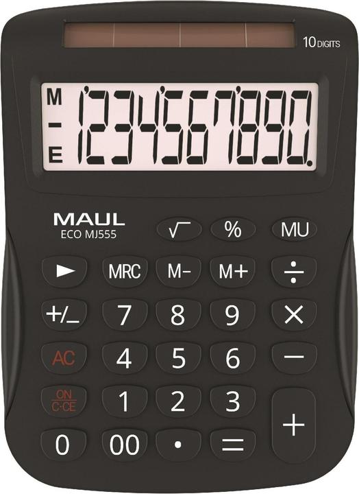 Produktbild Maul Tischrechner Solar ECO MJ 555 schwarz (Solarzellen)