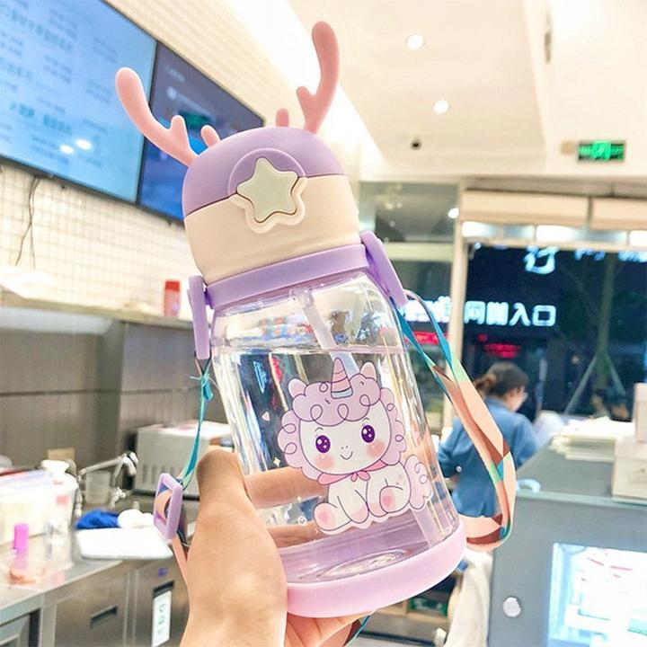 Produktbild Reer Other OEM Water bottle with straw and leash for kids 500 - 600 ml purple (0.60 l)