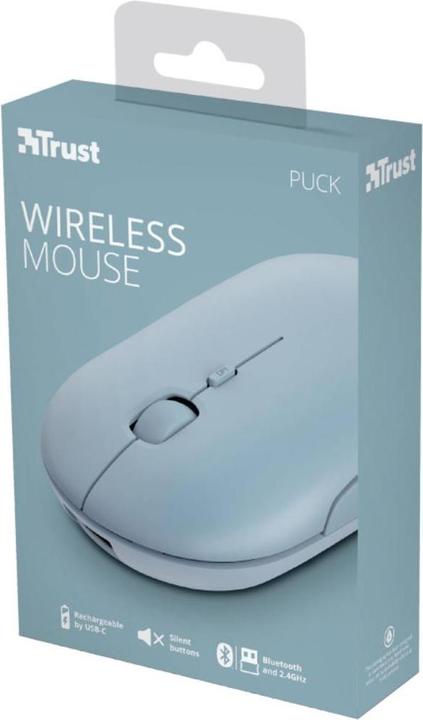 Actual product image Trust Mouse Puck Rechargeable Blue (Wireless)