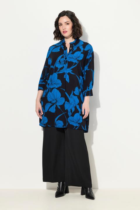 Produktbild Ulla Popken Tunika, Blüten, A-Linie, Stehkragen, 3/4-Arm (42, 44)