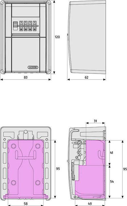 Actual product image Abus KeyGarage 787 BIG LED