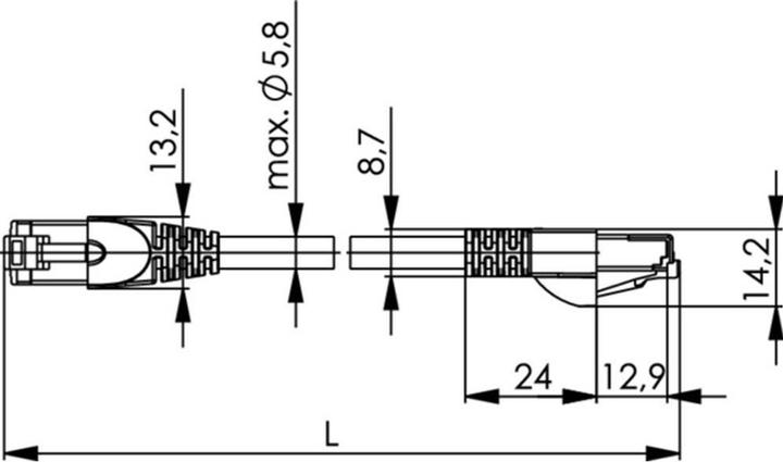 Produktbild Telegärtner RJ45 Netzwerk Anschlusskabel CAT 5 SF/UTP 1 m Gelb-Grün (SF/UTP, CAT5, 1 m)
