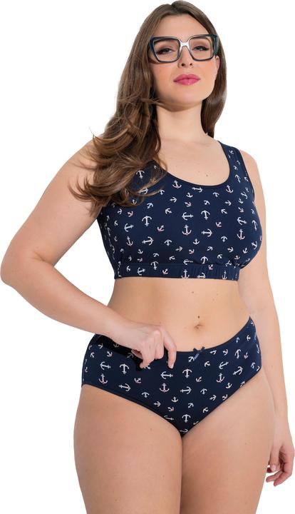 Produktbild Ulla Popken Midislips, 5er-Pack, Anker/ einfarbig (42, 44, 5er Pack)